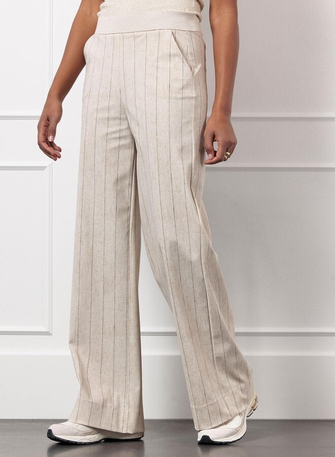 Studio Anneloes Pinstripe Broek Lexie 12682 - 1490 Kit/Black