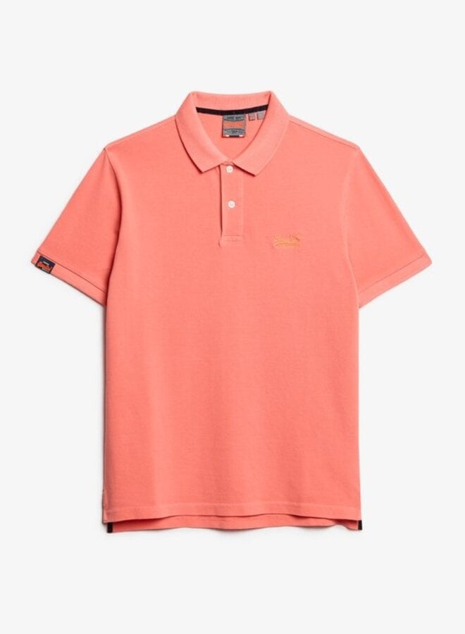 Superdry Polo Destroy M1110439A - MHI Hot Coral