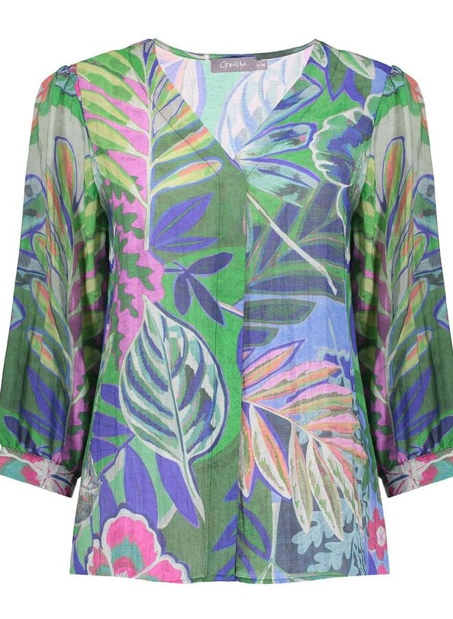 Geisha Blouse 53461-20 - 625 Blue Green