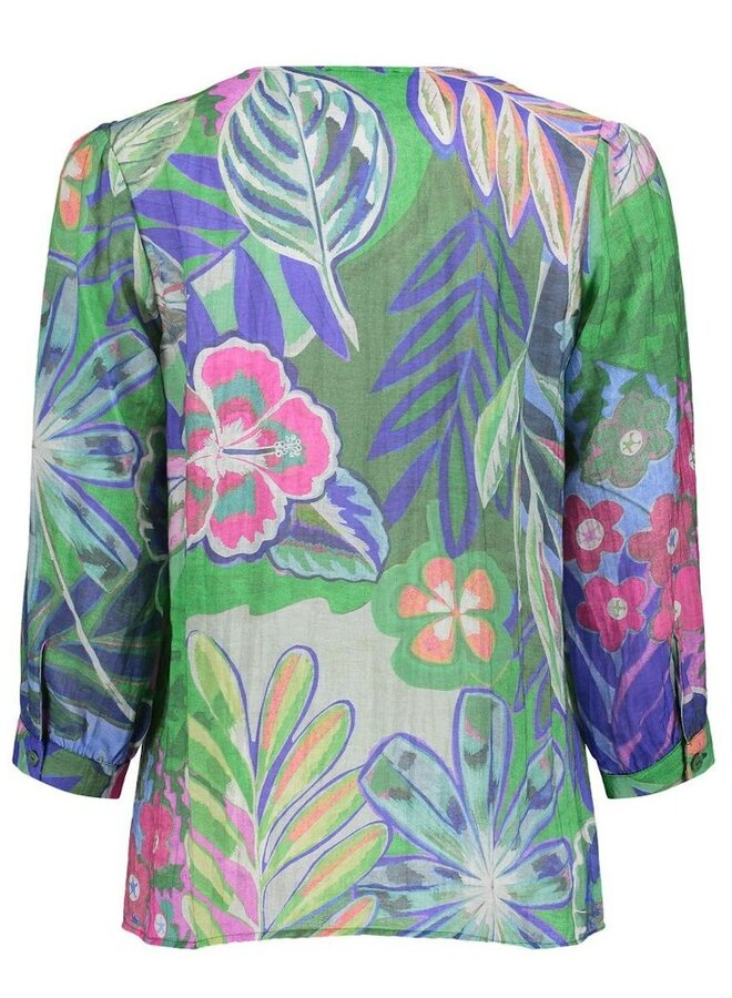 Geisha Blouse 53461-20 - 625 Blue Green