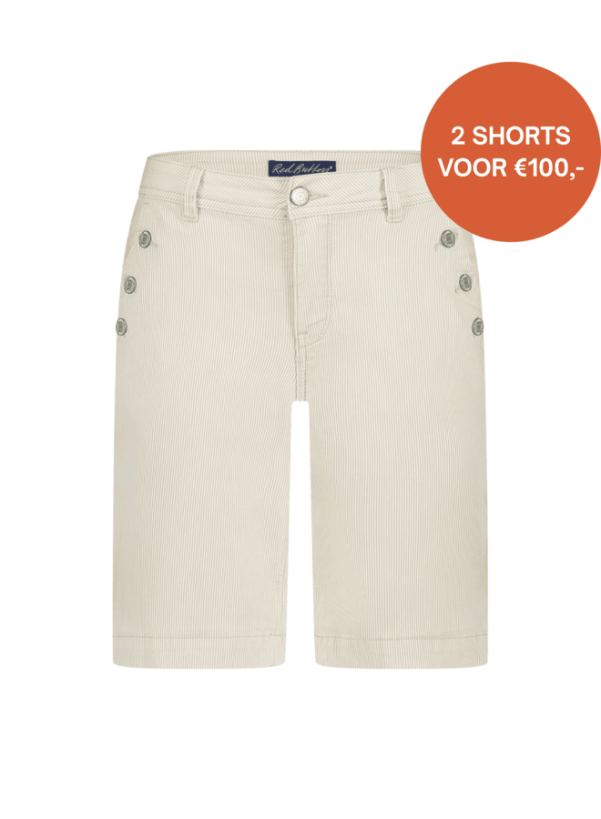 Red Button Short Bibette Stripe SRB4420 - 46 Sand