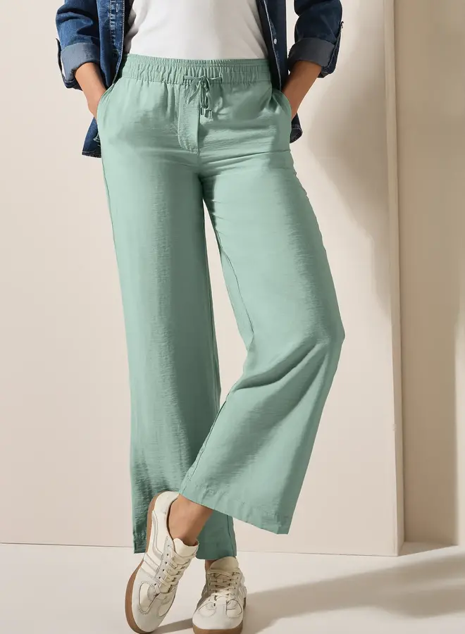 Cecil Wide Leg Broek 16695 30 Matcha Green