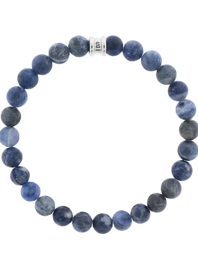 Armband Stenen SBB/008 - Matt Navy