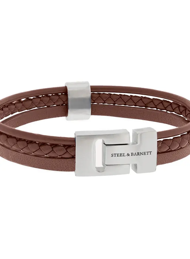 Steel & Barnett Armband Leren LBCC/003 - Brown