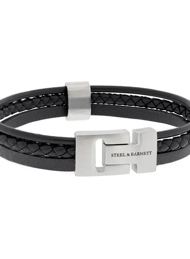 Steel & Barnett Armband Leren LBCC/001 - Black