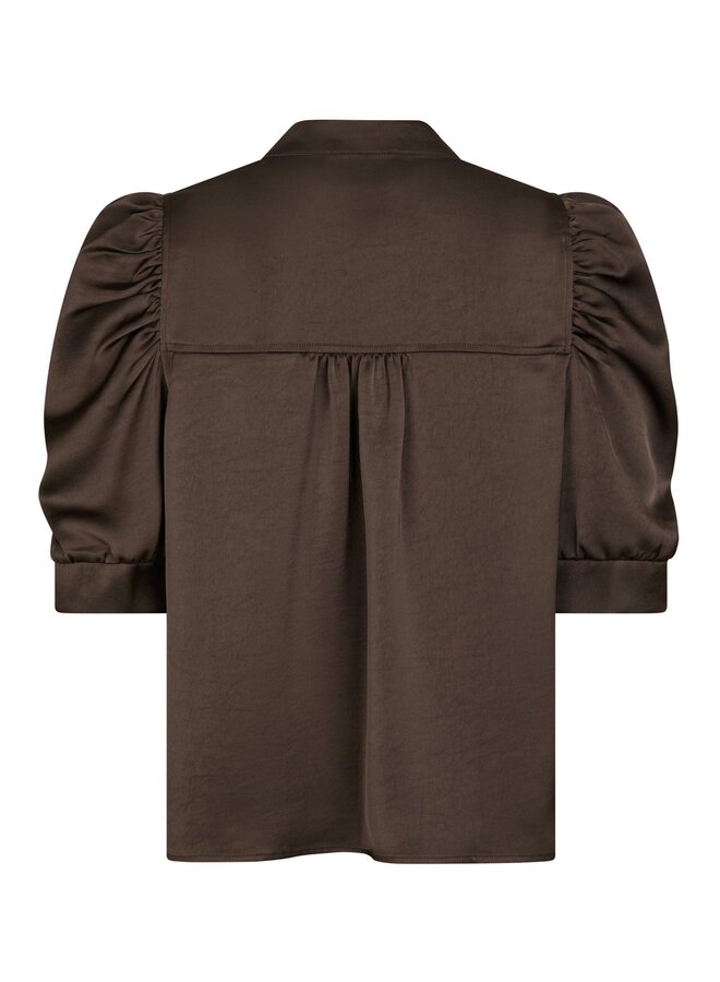 Neo Noir Satijnen Blouse Roella 162590 - 676 Dark Brown