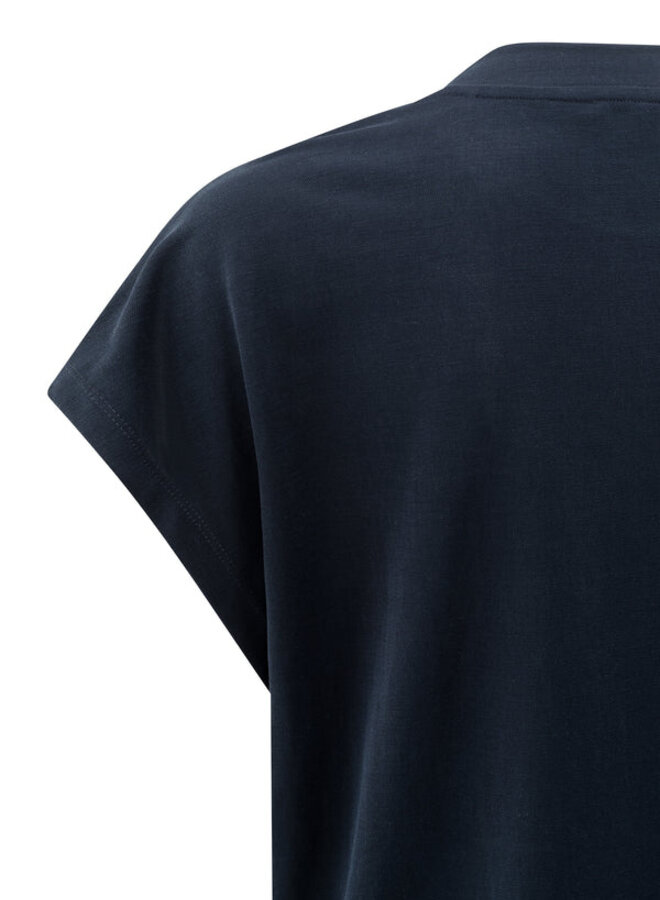 YAYA Top Met Kapmouwen 01-709291-506 - 94010 Total Eclipse Blue