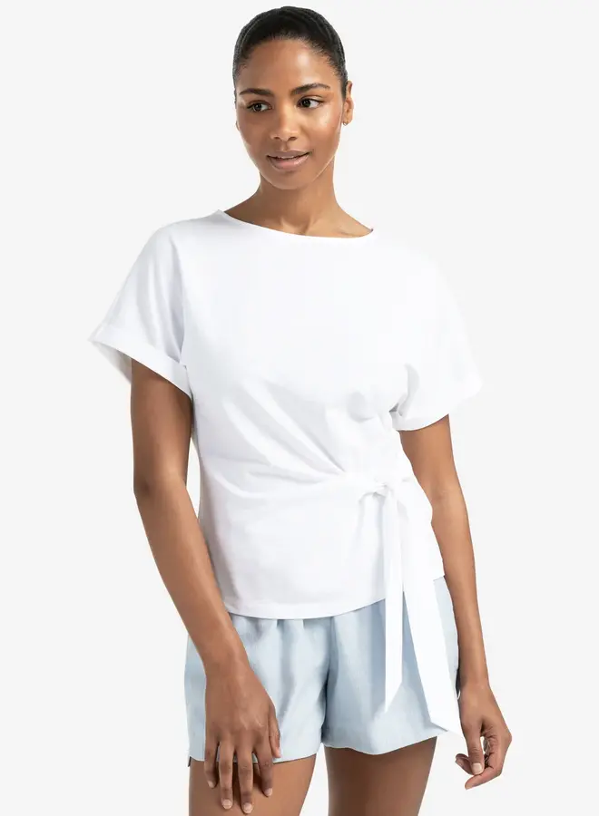 T-Shirt Met Knoopdetail 01-709093-506 - 00000 Pure White