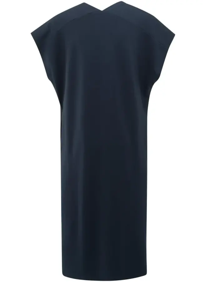 YAYA Jurk Met V-Hals 01-609179-506 - 94010 Total Eclipse Blue