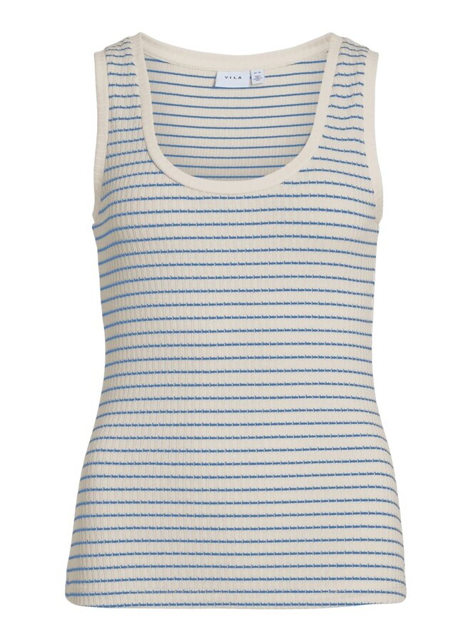 Vila Top VILUMIRA 14106585 - Eggnog/Navy Blazer