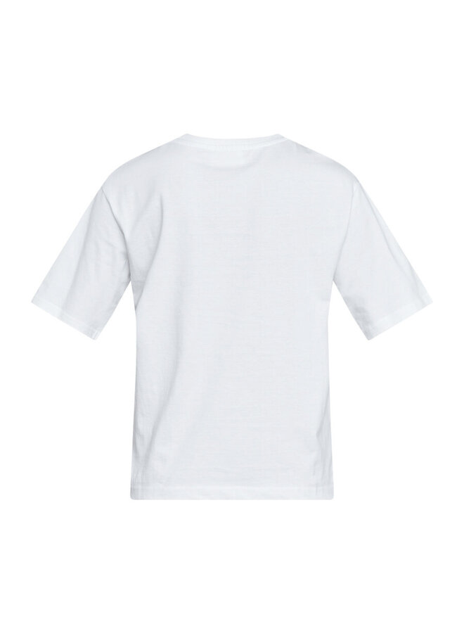 Sisters Point T-shirt Cowgirl 18794 HEDA-LOOSE.SS9 - 829 White/Mocha