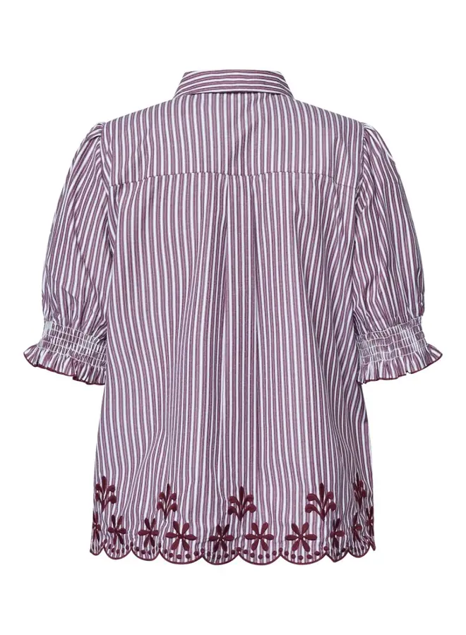 Sisters Point Blouse 18876 ISOLA-SS6 Shirts - 831 Bordeaux/White