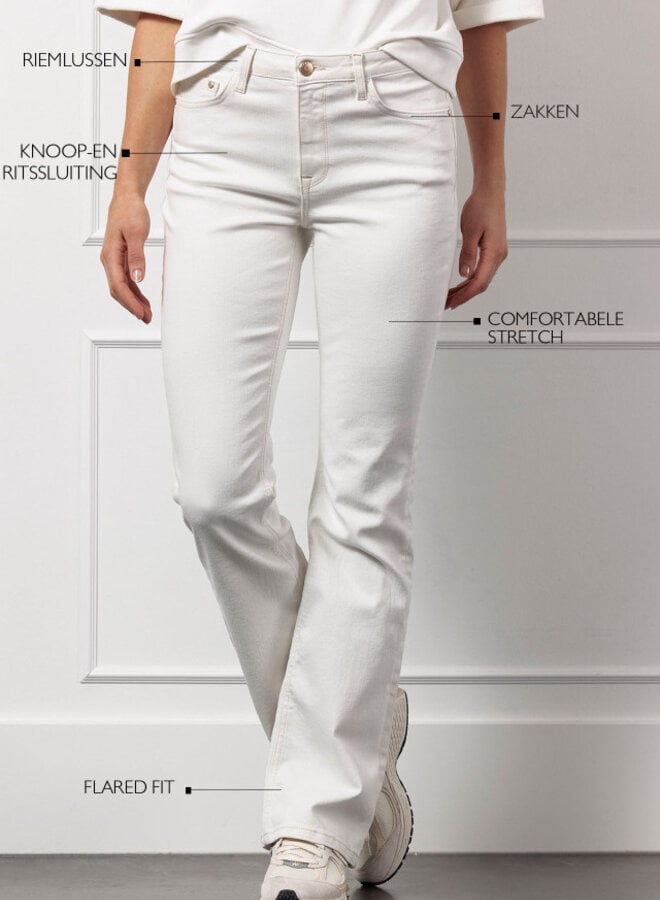 Studio Anneloes Flared Jeans 12932 - 1100 Off White