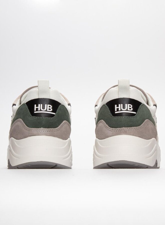 Hub Sneaker M6104S43-S23 - A53 Wht/Blk/Sage Green/Wht-Mid Grey