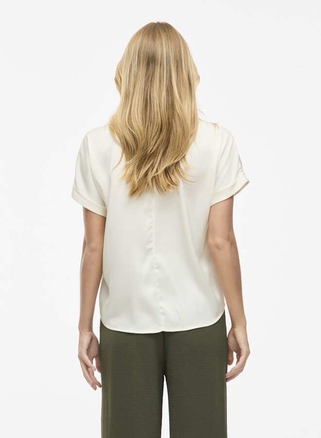 Vila Blouse -14107405 - Cloud Dancer