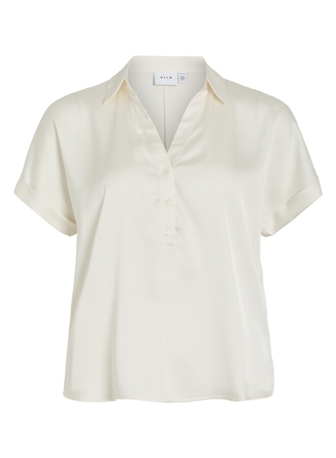Vila Blouse -14107405 - Cloud Dancer