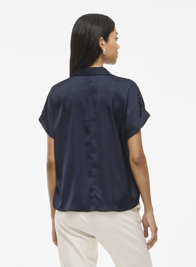 Vila Blouse - 14107405 - Navy Blazer