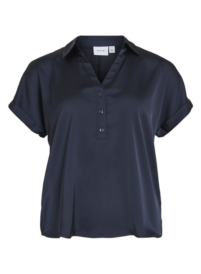 Vila Blouse - 14107405 - Navy Blazer