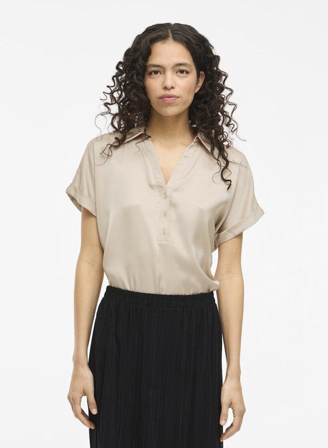 Vila Blouse - 14107405 - Cement