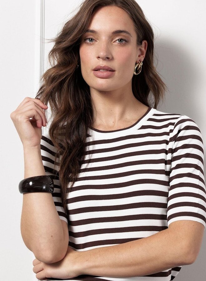 Studio Anneloes Trui Luna 13060 - 1187 Off White/espresso