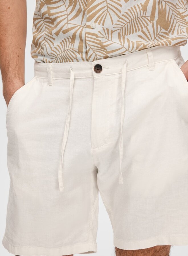 Selected Homme Linnen Short SLHREGULAR-BRODY16087638 - Cloud Dancer