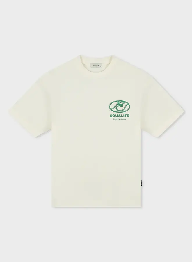 Equalite T-Shirt Arid EQ.25.7.6.11.122 - 122 OFF-WHITE & Forest Green