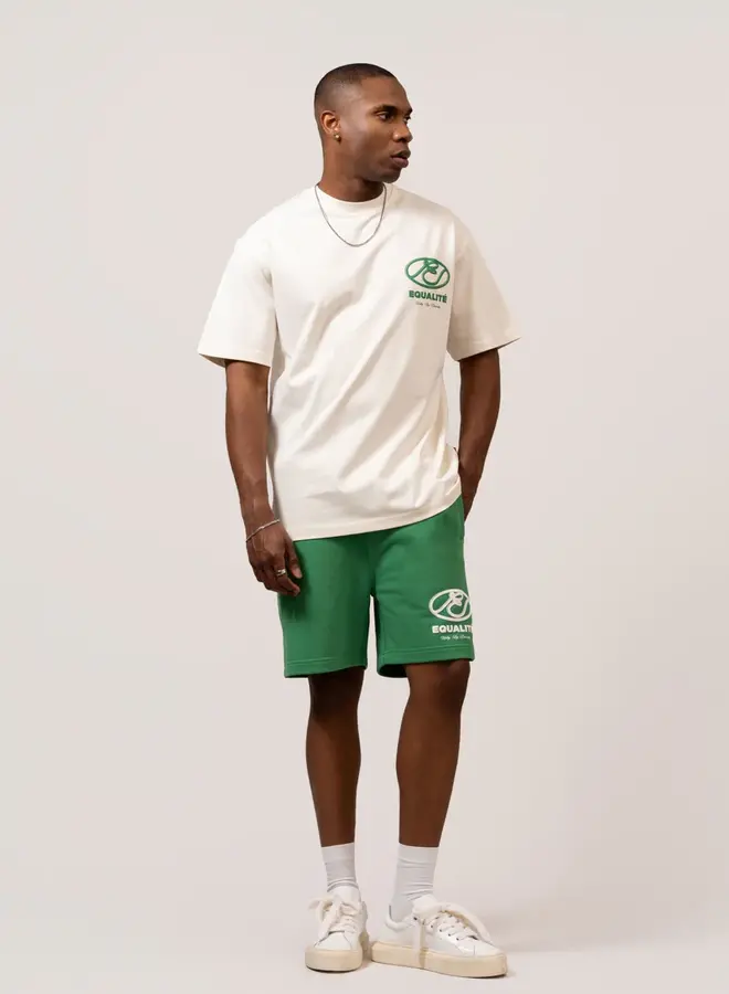 Equalite T-Shirt Arid EQ.25.7.6.11.122 - 122 OFF-WHITE & Forest Green