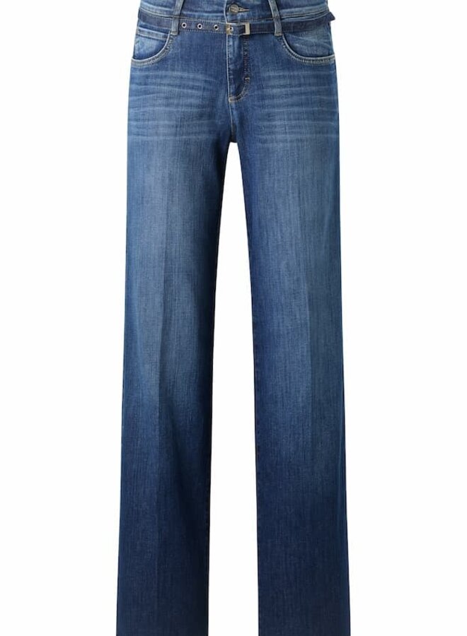 Angels Jeanswear Wide Leg Jeans Liz Belt 311 256530 - 3358 Mid Blue Used