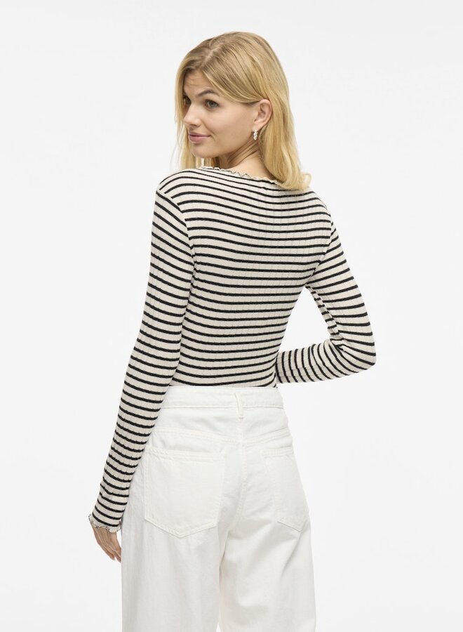 Vila Longsleeve 14107470 - Birch Stripes