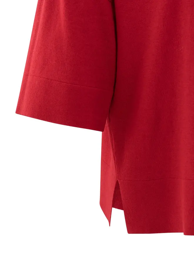 YAYA T-Shirt Gebreid 01-000454-507 - Scarlet Sage Red