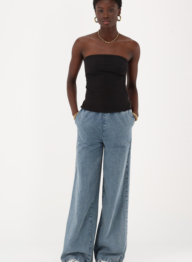 Stapless Top MJ12649-1100 - Zwart