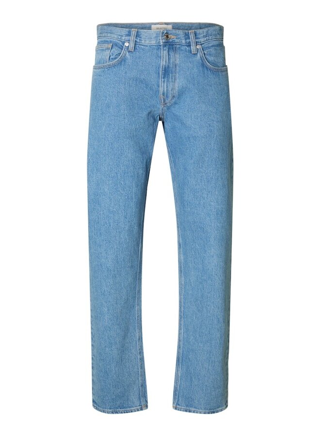 selected Broek Regular Fit BEN KORI 16098196 - Light Blue Denim