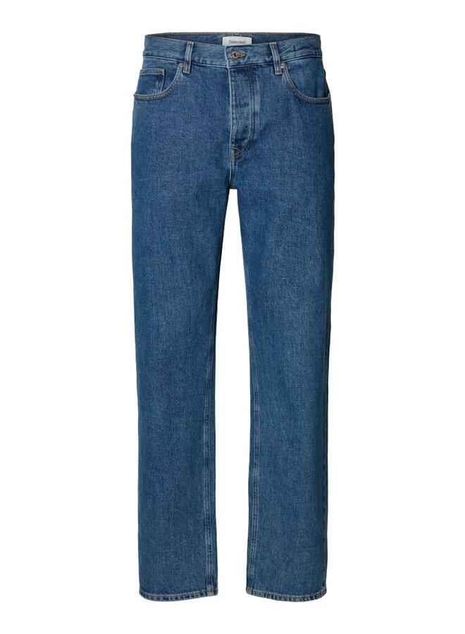 selected Broek Regular Fit BEN KORI 16098196 - Medium Blue Denim