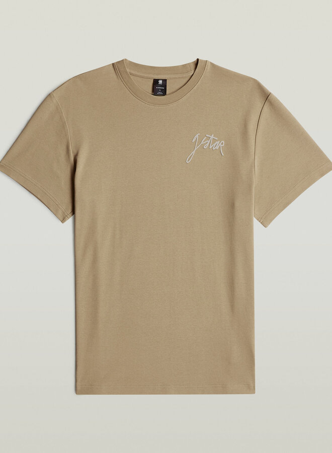 G-Star T-shirt Ribbed D26823-D976 - B444 Safari