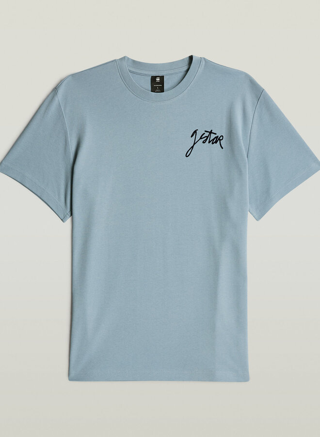 G-Star T-shirt Script D26823-D976 - 5304 Ash Blue