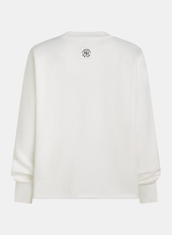 Penn&Ink Trui St. Moritz W25F1700 -   Ecru-Tomato