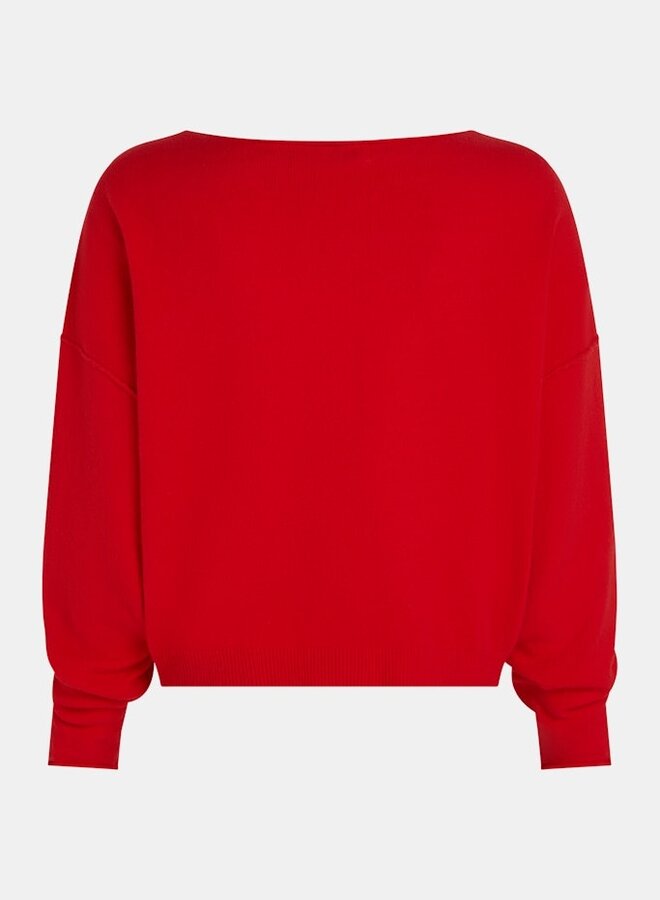 Penn&Ink Trui Jumper W25B344  - tomato