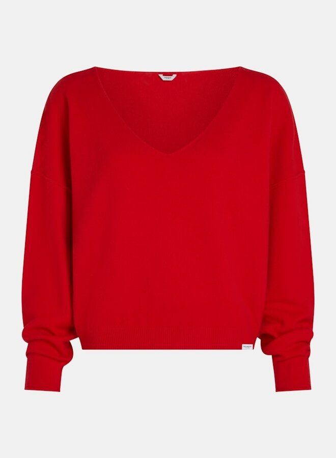 Penn&Ink Trui Jumper W25B344  - tomato