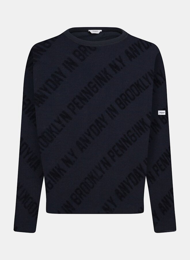 Penn&Ink Sweater AOP W25T1207 - 55 Navy