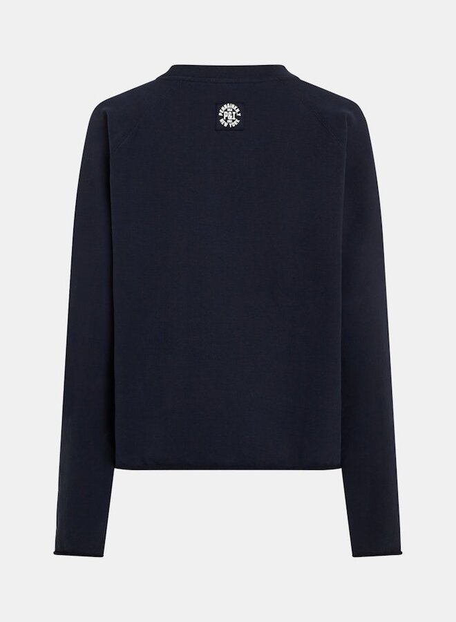 Penn&Ink Trui Sweater print W25F1705 - 55 Navy