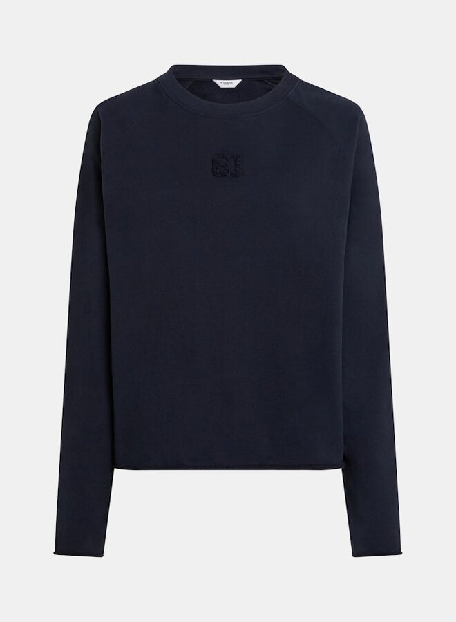 Penn&Ink Trui Sweater print W25F1705 - 55 Navy