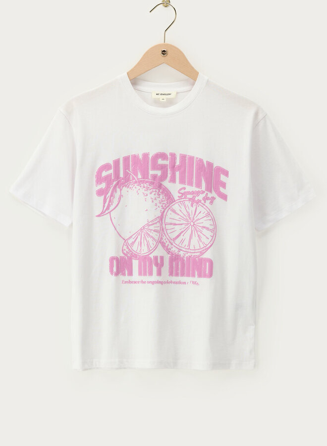 My Jewellery  T-shirt Sunshine on my mind MJ13950-0900 - Wit