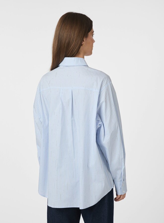Neo Noir Blouse Dalma Pattern Stone 166110  -Light blue stripe