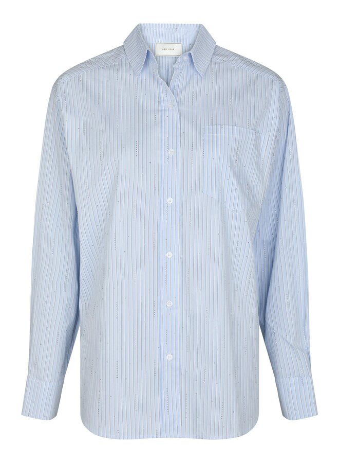 Neo Noir Blouse Dalma Pattern Stone 166110  -Light blue stripe