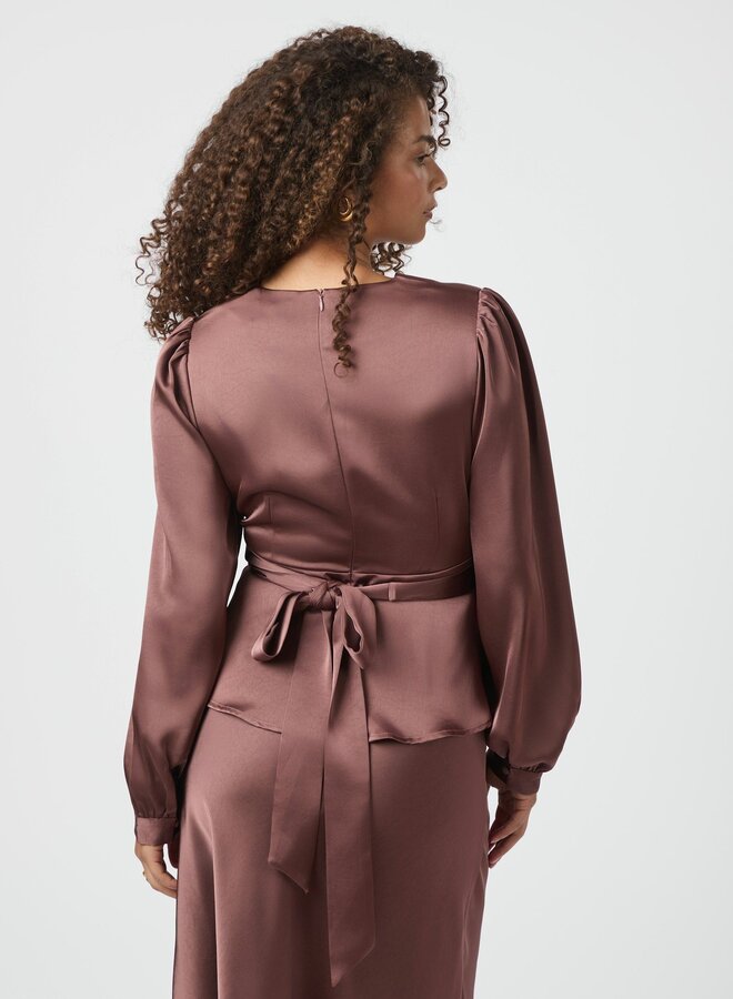 Neo Noir Blouse Rista Heavy Sateen 164803 - 393 Dark Rose