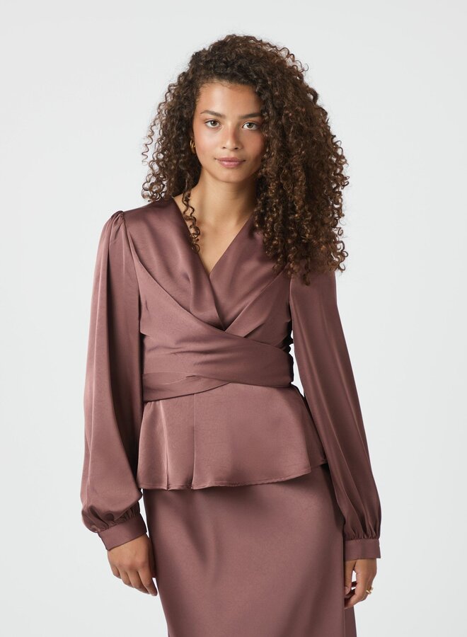 Neo Noir Blouse Rista Heavy Sateen 164803 - 393 Dark Rose