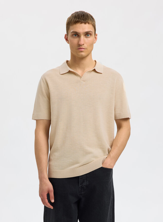 Polo SLHMATTIS 16096197 - Oatmeal