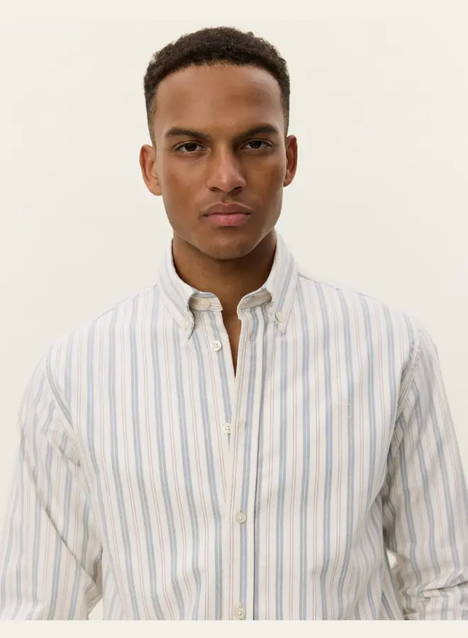 Les Deux Blouse 1000437 Konrad Striped Oxfordt - 218 Light Ivory
