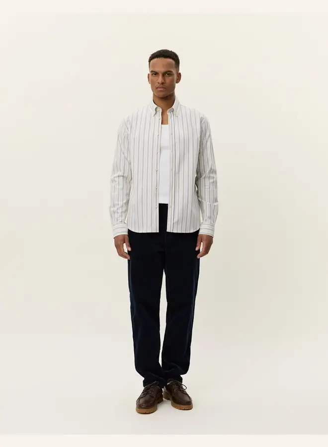 Les Deux Blouse 1000437 Konrad Striped Oxfordt - 218 Light Ivory