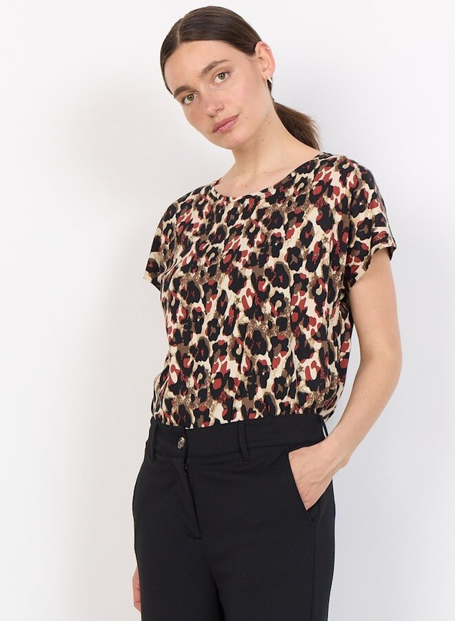 Soyaconcept T-shirt Felicity  27107 -Mineral Red Combi